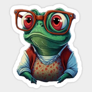 Funny Frog 3 -  George Sticker